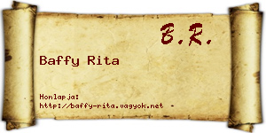 Baffy Rita névjegykártya