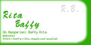 rita baffy business card